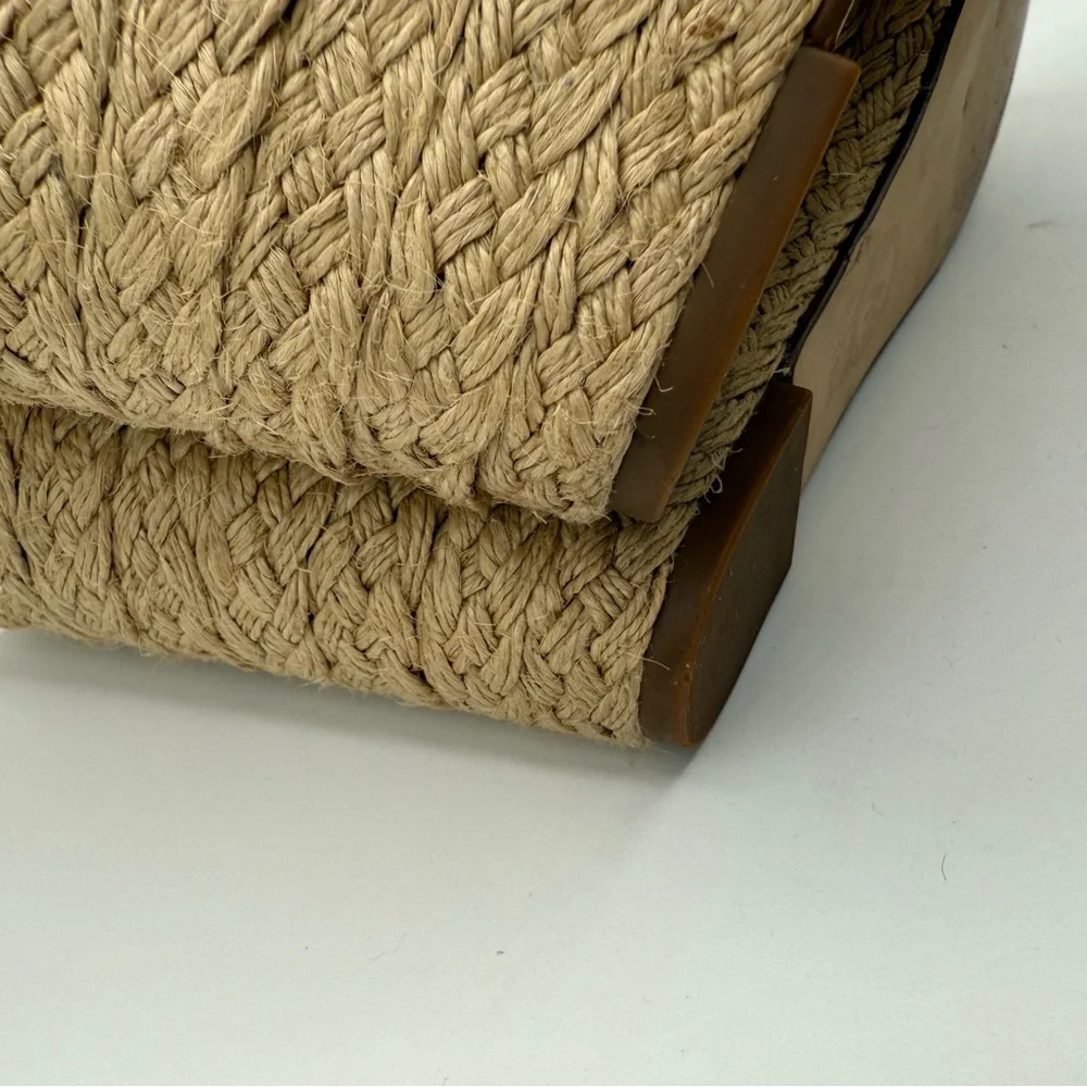 Michael Kors Metallic Gold Wedge-Platform Ankle Strap Espadrilles Size 11M - Picture 9 of 16